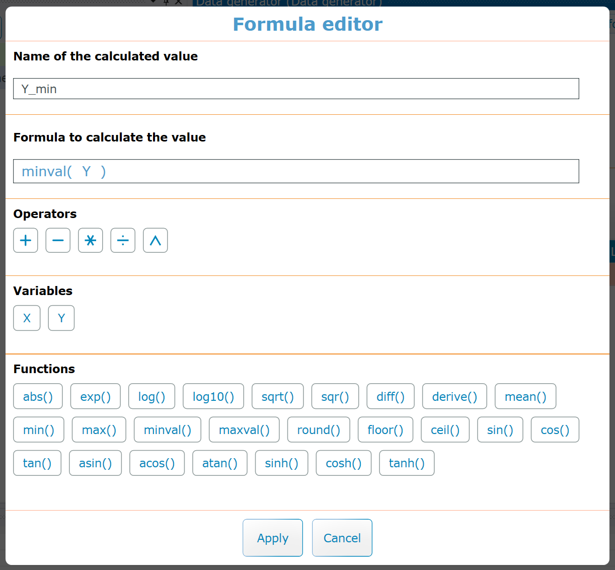 Figure 9.9: Formula Editor